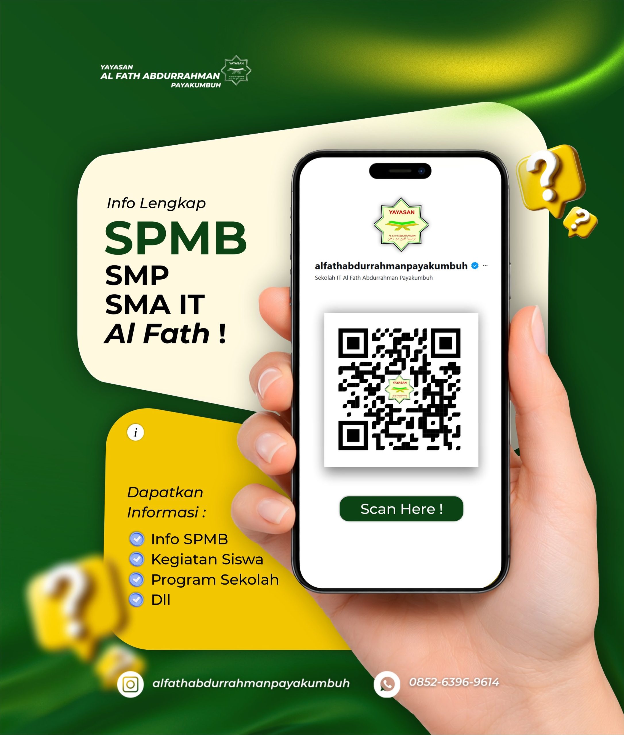 INFO LENGKAP SPMB SMP & SMA IT AL FATH!